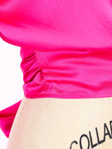 Krizia Fuchsia Silk Wrap Top Top arcadeshops.com