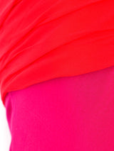 Bill Blass Colorblock Chiffon Column Gown Dress arcadeshops.com