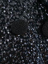 1960's Black Sequin Coat Outerwear arcadeshops.com