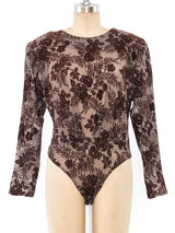 Floral Knit Bodysuit Suit arcadeshops.com