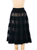 Pintuck and Lace Banded Circle Skirt Bottom arcadeshops.com