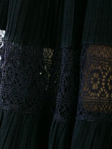 Pintuck and Lace Banded Circle Skirt Bottom arcadeshops.com