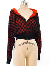 Jean Paul Gaultier Polka Dot Net Hoodie Jacket arcadeshops.com