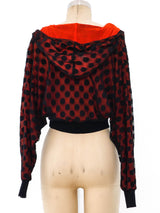 Jean Paul Gaultier Polka Dot Net Hoodie Jacket arcadeshops.com