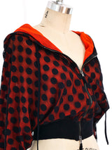 Jean Paul Gaultier Polka Dot Net Hoodie Jacket arcadeshops.com