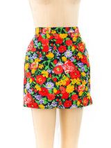Yves Saint Laurent Floral Mini Skirt Bottom arcadeshops.com