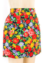 Yves Saint Laurent Floral Mini Skirt Bottom arcadeshops.com