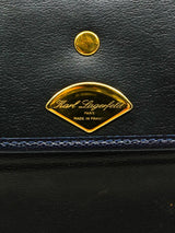 Karl Lagerfeld Structured Navy Shoulder Bag Accessory arcadeshops.com