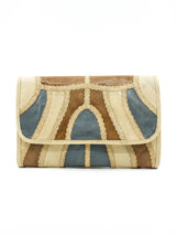Carlos Falchi Patchwork Envelope Clutch Accessory arcadeshops.com