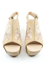 Alexander McQueen Floral Embroidered Armadillo Sandals Accessory arcadeshops.com