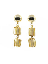 Coiled Barrel Drop Earrings Accessory arcadeshops.com