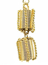 Coiled Barrel Drop Earrings Accessory arcadeshops.com