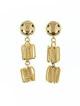 Coiled Barrel Drop Earrings Accessory arcadeshops.com