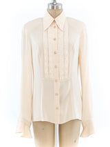 Escada Ivory Tuxedo Shirt Top arcadeshops.com