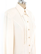 Escada Ivory Tuxedo Shirt Top arcadeshops.com