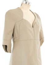 Balenciaga Architectural Khaki Mini Dress Dress arcadeshops.com