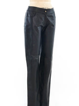Chanel Black Leather Pants Bottom arcadeshops.com