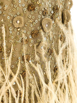 Bill Blass Feather Embellished Skirt Bottom arcadeshops.com