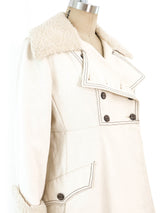 Sherpa Trimmed Canvas Coat Outerwear arcadeshops.com