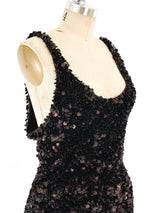 Donna Karan Bronze Paillette Tank Dress Dress arcadeshops.com
