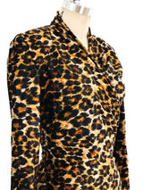 Patrick Kelly Leopard Print Velvet Dress Dress arcadeshops.com