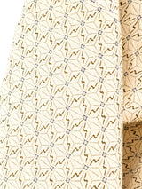 Printed Ivory Silk Haori Kimono Jacket arcadeshops.com