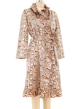 Embellished Snake Printed Trench Coat Jacket arcadeshops.com