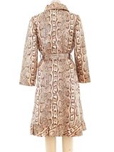 Embellished Snake Printed Trench Coat Jacket arcadeshops.com