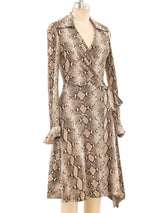 Diane Von Furstenberg Snake Print Wrap Dress Dress arcadeshops.com