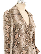 Diane Von Furstenberg Snake Print Wrap Dress Dress arcadeshops.com