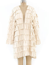 Ivory Cut Fringe Jacket Jacket arcadeshops.com