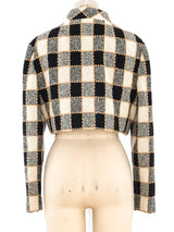 Teal Traina Plaid Cropped Jacket Jacket arcadeshops.com