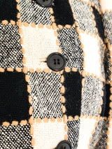 Teal Traina Plaid Cropped Jacket Jacket arcadeshops.com