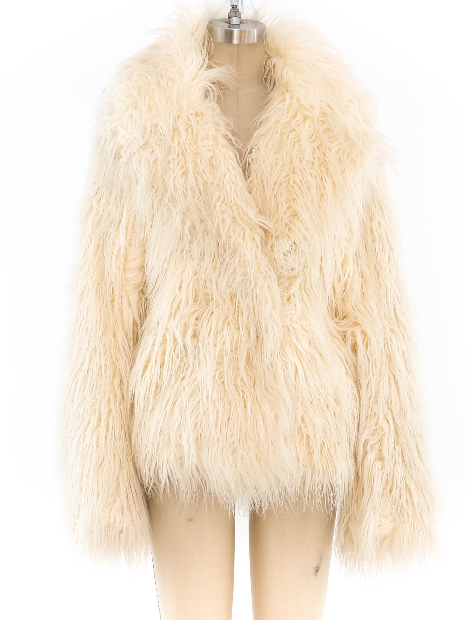 Paco Rabanne Faux Fur Shag Coat