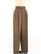 Chanel Dark Khaki Trousers Bottom arcadeshops.com