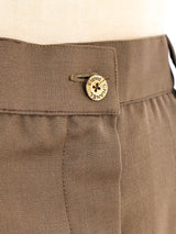 Chanel Dark Khaki Trousers Bottom arcadeshops.com