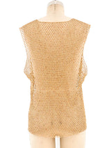 Bamboo Bead Crochet Vest Jacket arcadeshops.com