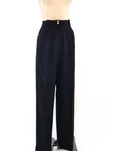 Chanel Pleated Wool Trousers Bottom arcadeshops.com