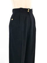 Chanel Pleated Wool Trousers Bottom arcadeshops.com