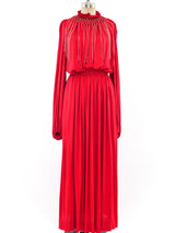 Bill Blass Fringed Jersey Gown Dress arcadeshops.com