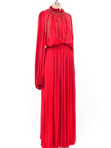 Bill Blass Fringed Jersey Gown Dress arcadeshops.com