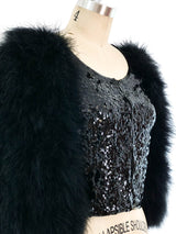 Sonia Rykiel Marabou Sleeved Sequin Jacket Jacket arcadeshops.com