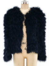 Sonia Rykiel Black Marabou Feather Jacket Jacket arcadeshops.com