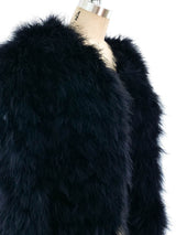 Sonia Rykiel Black Marabou Feather Jacket Jacket arcadeshops.com