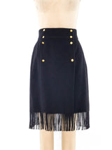 Chanel Fringed Cashmere Skirt Bottom arcadeshops.com