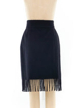 Chanel Fringed Cashmere Skirt Bottom arcadeshops.com