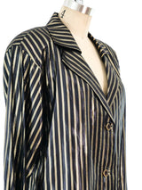 Halston Metallic Striped Lame Top Top arcadeshops.com