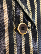 Halston Metallic Striped Lame Top Top arcadeshops.com