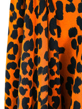 Yves Saint Laurent Leopard Printed Silk Blouse Top arcadeshops.com