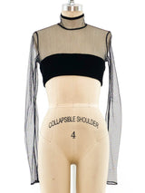 Jean Paul Gaultier Mesh Crop Top Top arcadeshops.com
